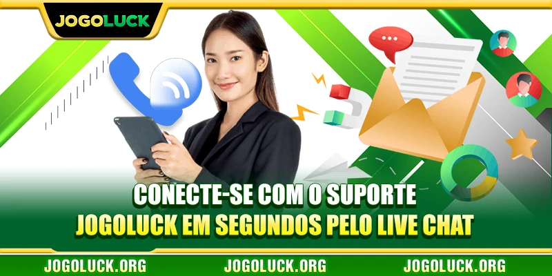 Conecte-se com o suporte JOGOLUCK em segundos pelo Live Chat