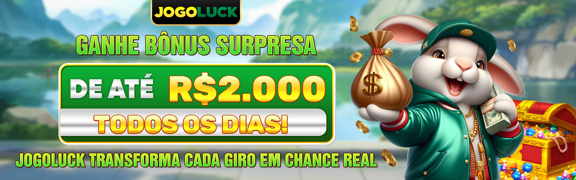 Ganhe bônus surpresa de até R$2.000 todos os dias!