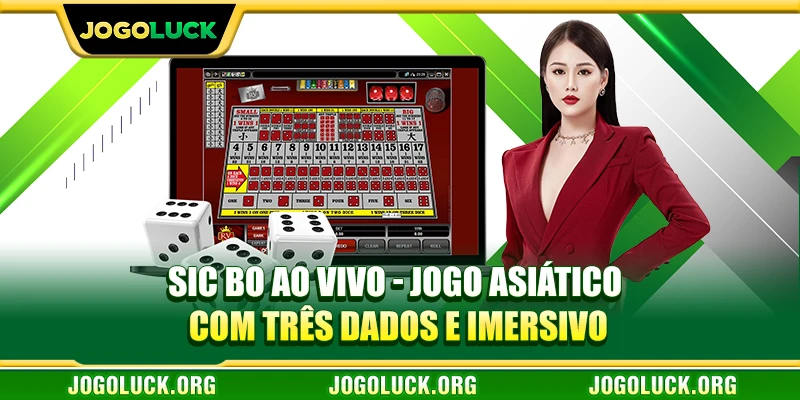Sic bo ao vivo - jogo asiático com três dados e imersivo