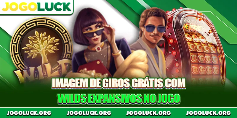 Imagem de giros grátis com Wilds expansivos no jogo